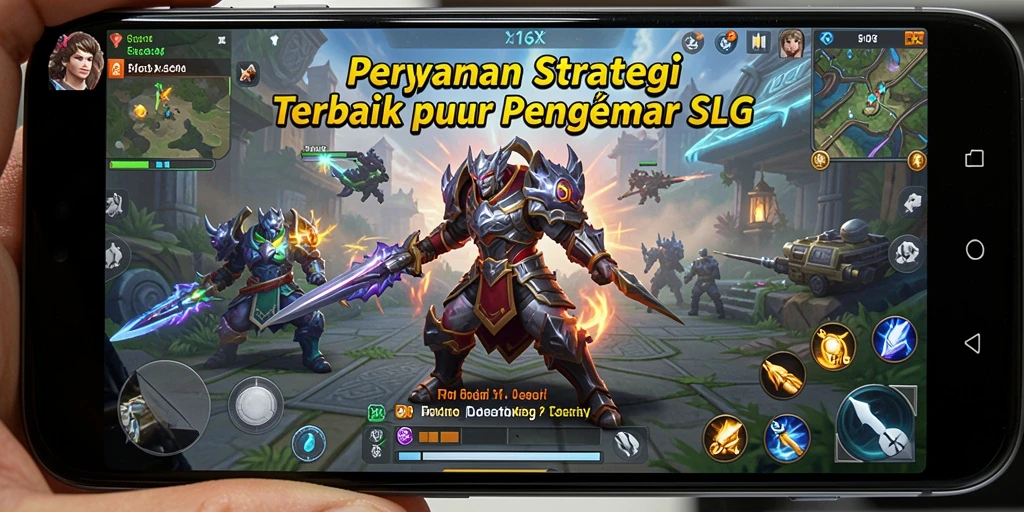 Screenshot gameplay menampilkan pertempuran strategis yang mendebarkan.