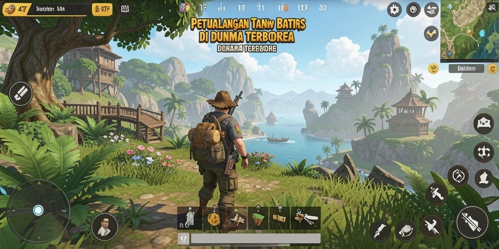 Tampilan aksi seru dalam dunia Open World 47F.