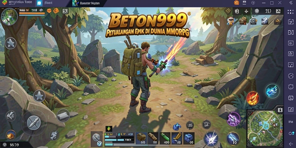 Tampilan gameplay epik dalam dunia fantasi BETON999.