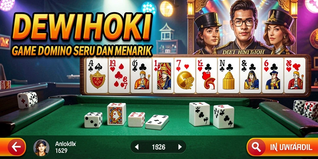 Screenshot gameplay DEWIHOKI menunjukkan keseruan bermain Domino.