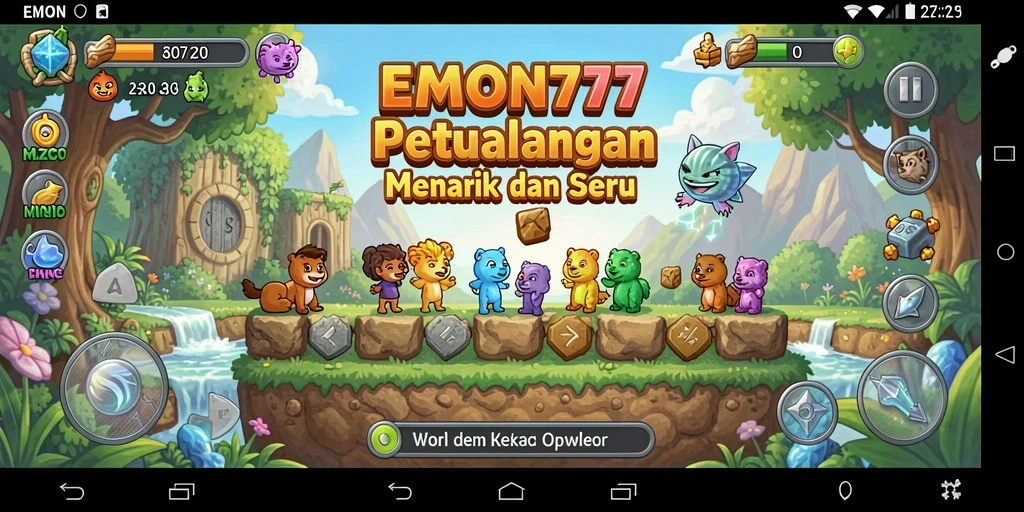 Tampilan gameplay seru dan penuh warna dari EMON777.