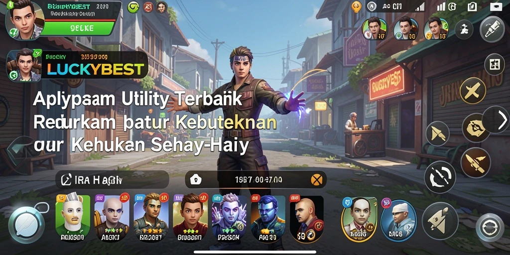 Tampilan utama LUCKYBEST yang intuitif dan mudah digunakan.