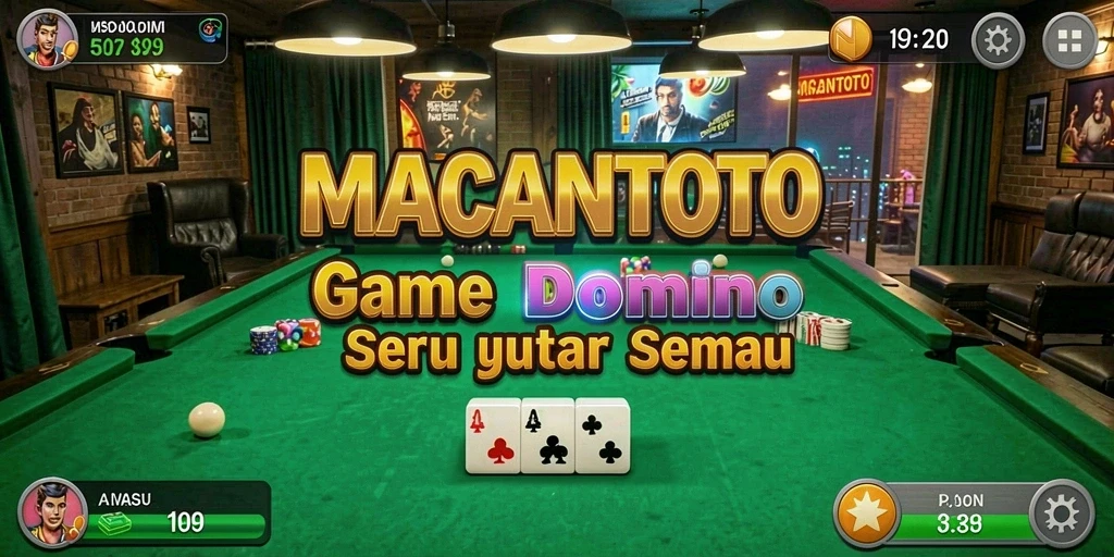 Tangkapan layar gameplay domino yang menampilkan keseruan bermain MACANTOTO.