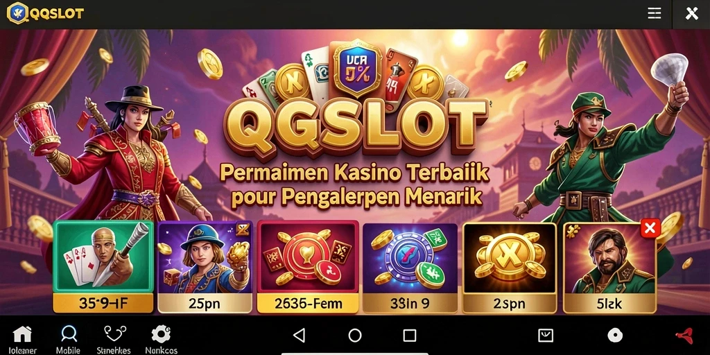 Tampilan gameplay QQSLOT yang mendebarkan dengan berbagai pilihan permainan.