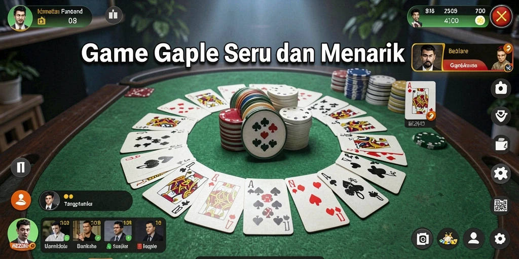 Tampilan gameplay menarik dari REZIXO dengan suasana Gaple.