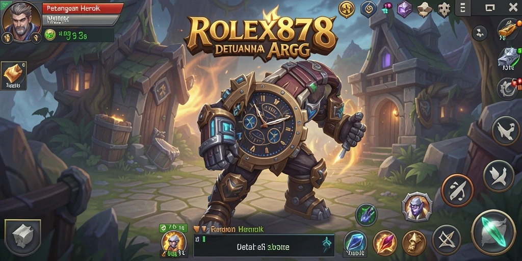 Menampilkan momen seru dalam pertempuran ARPG di ROLEX878.