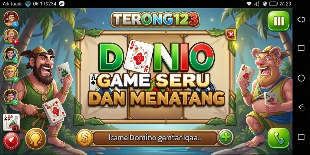 Tampilan gameplay menarik dari game Domino TERONG123.