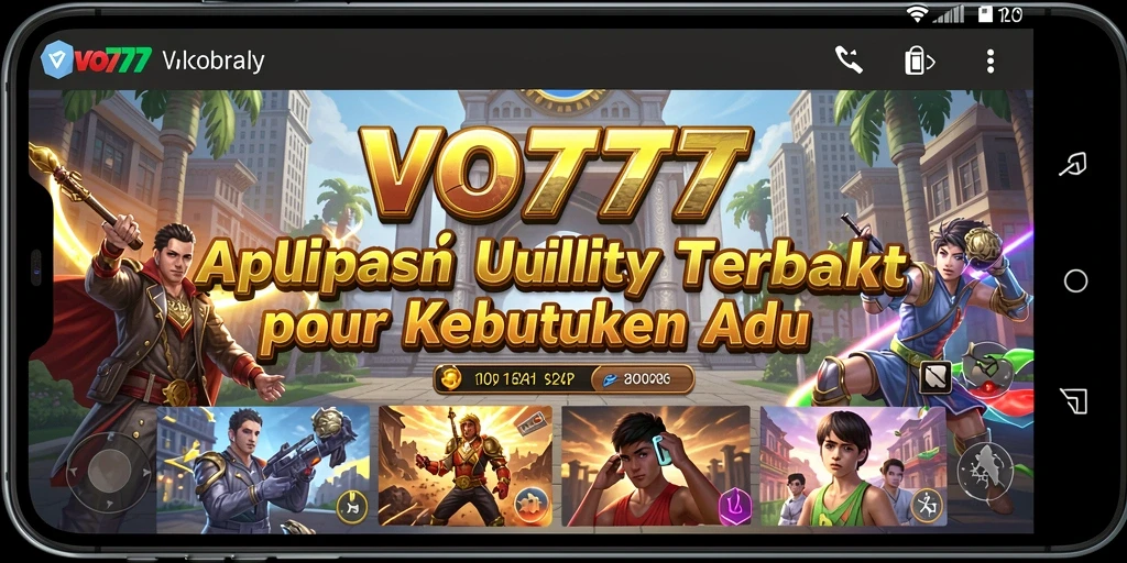 Screenshot aplikasi VO777 menampilkan fitur-fitur utilitas yang bermanfaat.